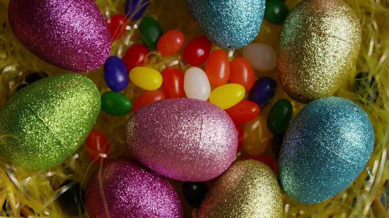 Stock Video Easter Egg Decorations With Candy Live Wallpaper For PC - Free Download