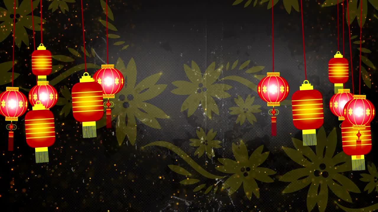Video Stock Chinese Lantern Lights Background Title Video Live Wallpaper For PC - Free Download