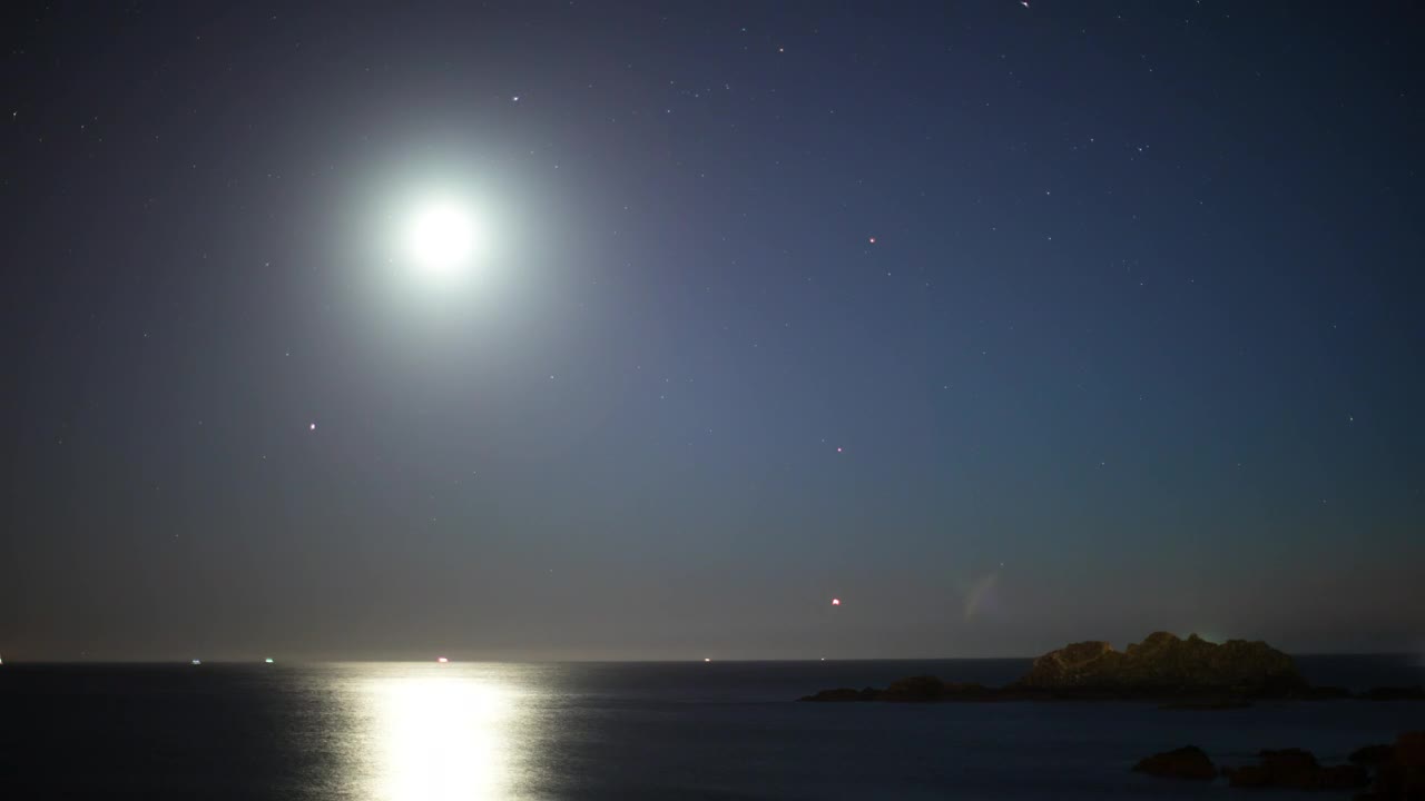 Free Video Stock the moon and the stars at sea Live Wallpaper - Free Download