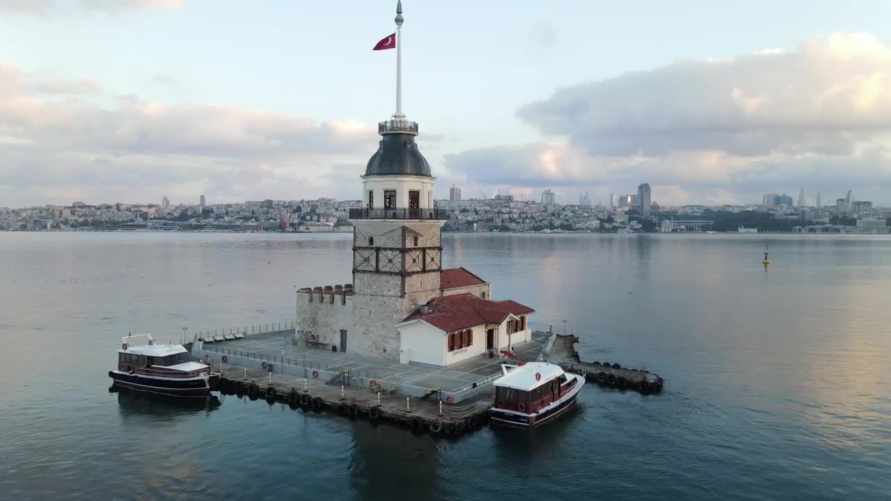 Free Video Stock Spinning Aerial Shot Of Maiden Tower Live Wallpaper - Free Download
