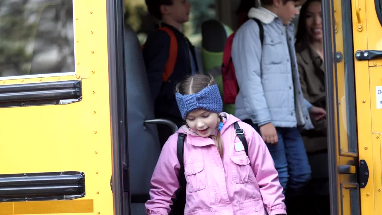 Stock Footage Waving Goodbye To The Bus Driver Live Wallpaper - Free Download