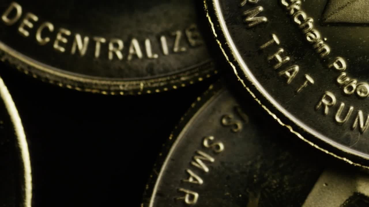 Stock Video Ethereum Golden Coins Live Wallpaper For PC - Free Download