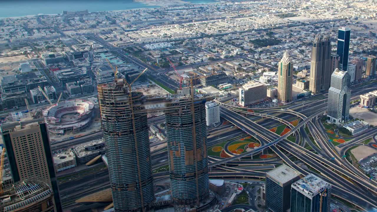 Free Video Stock Skyscapers Roads And The Suburbs In Dubai Live Wallpaper - Free Download