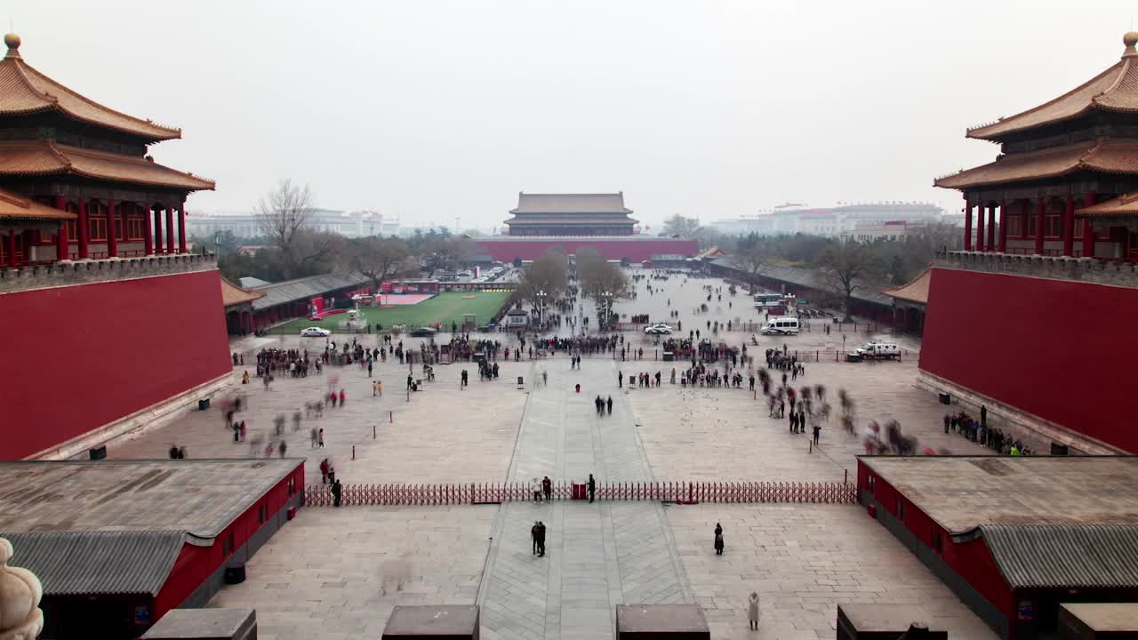 Free Video Stock time lapse of tourist in the forbidden city Live Wallpaper - Free Download
