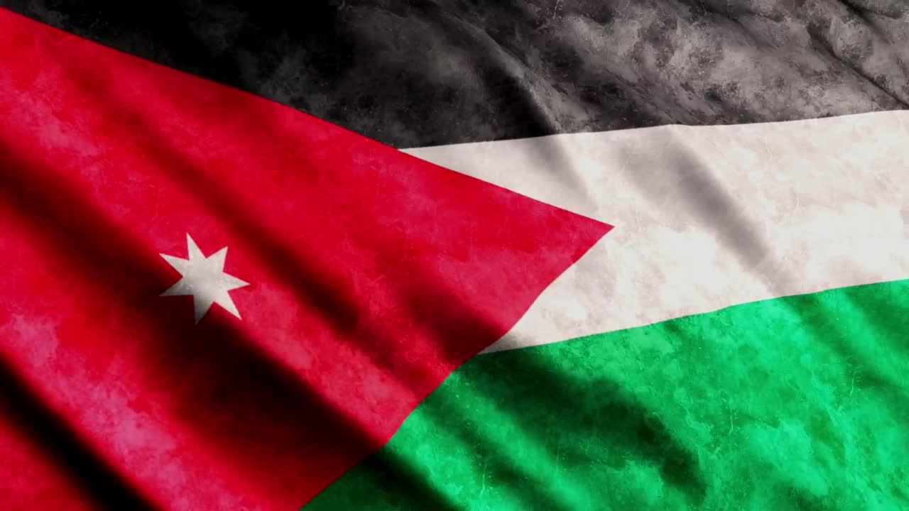 Stock Video Jordan Flag Waving D Rendering Animated Wallpaper - Free Download