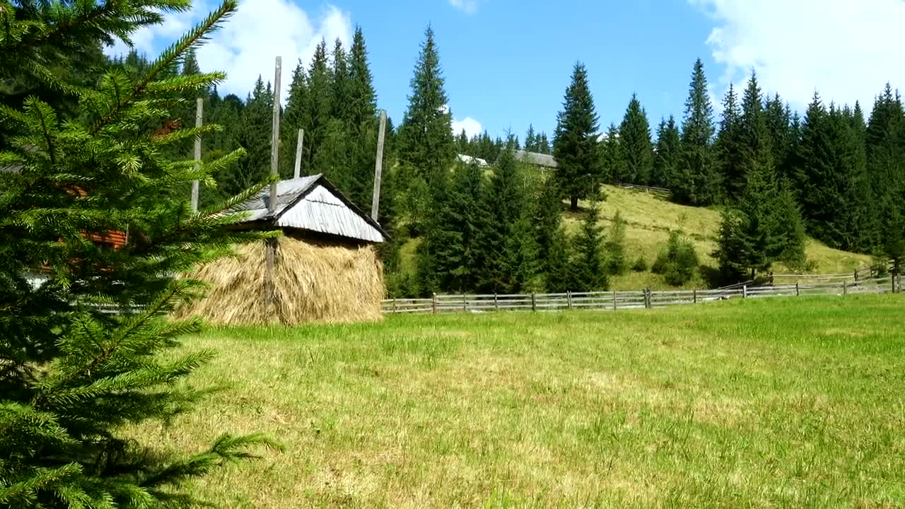 Free Stock Video Rustic Houses In A Mountain Surrounded By Forest Live Wallpaper - Free Download