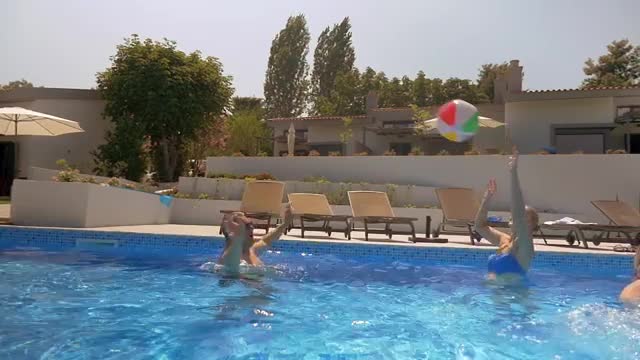 Video Stock Playing With A Large Ball In The Pool Live Wallpaper Free - Free Download