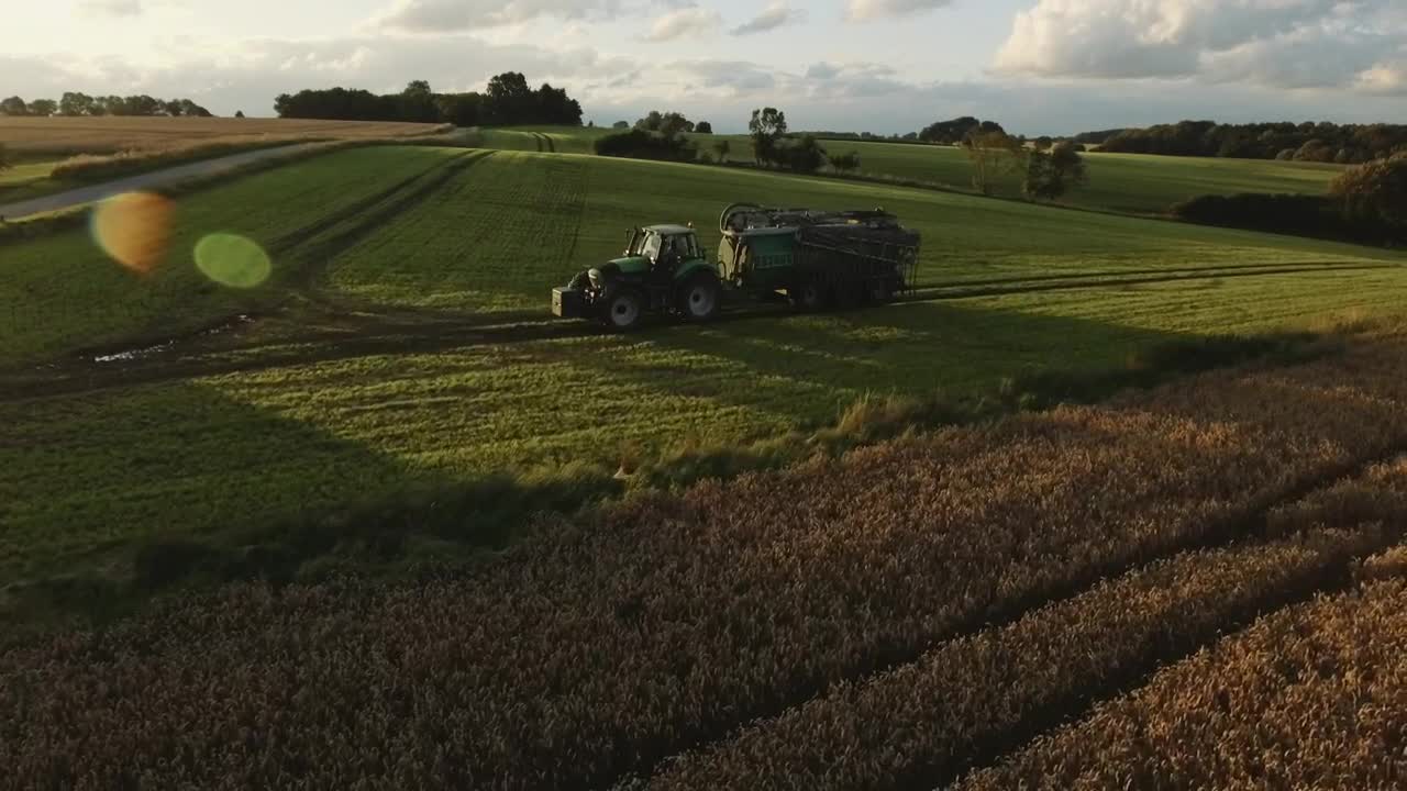 Free Video Stock tractor working in the evening Live Wallpaper - Free Download