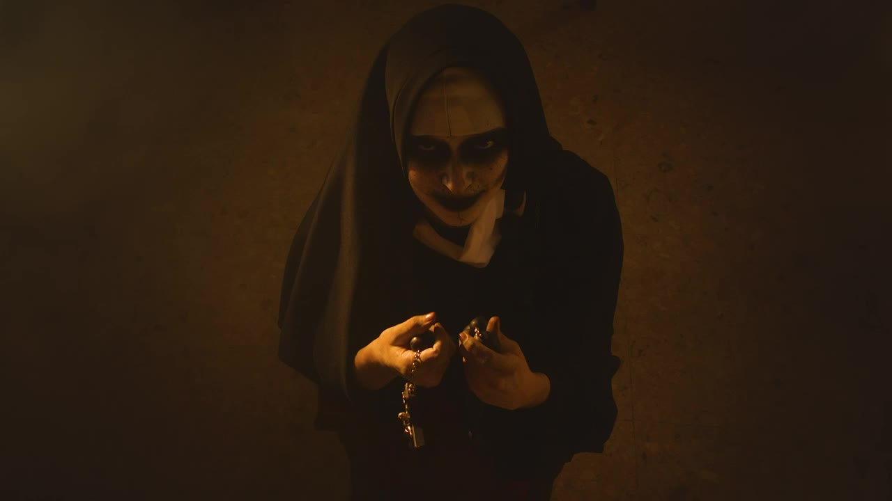Stock Video Ghostly Nun Kneeling In The Church Live Wallpaper For PC - Free Download