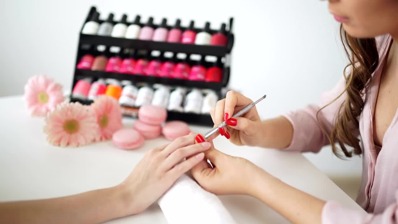 Stock Video Manicurist Working In A Beauty Salo Animated Wallpaper - Free Download