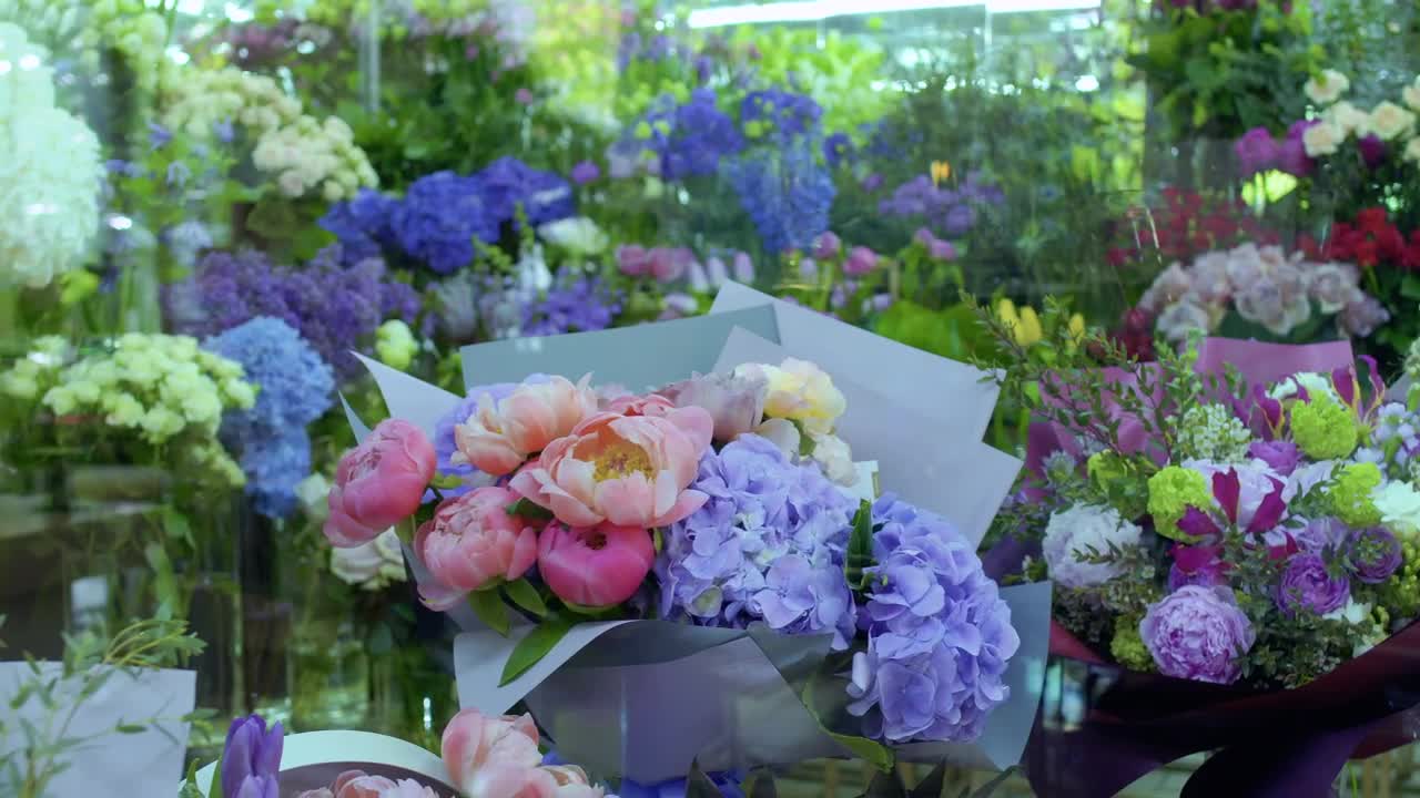 Stock Footage View To The Sideboard Of A Flower Shop Live Wallpaper - Free Download