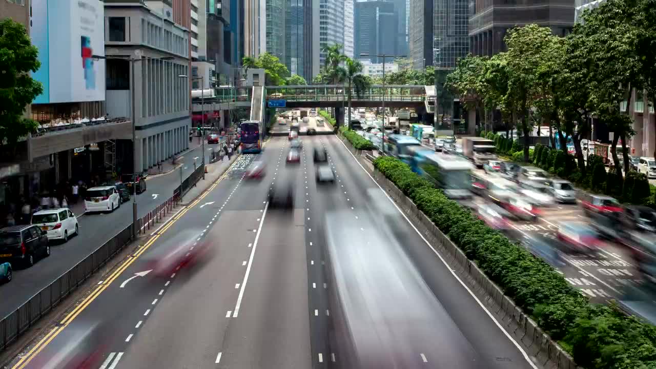 Stock Video Hong Kong Highway With Heavy Traffic Animated Wallpaper - Free Download