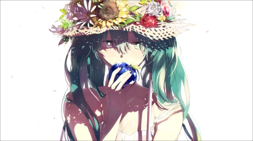 Anime Hatsune Miku with Apple Live Wallpaper - Free Download