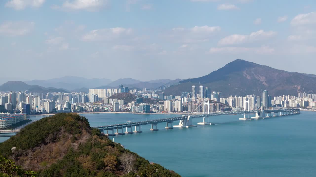 Free Video Stock time lapse of busan city and the bridge Live Wallpaper - Free Download