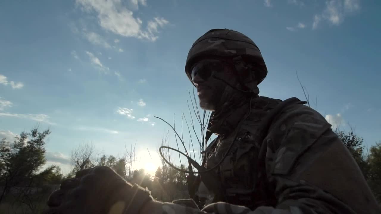 Free Video Stock Soldier With Sunglasses Smoking Outdoors Live Wallpaper - Free Download