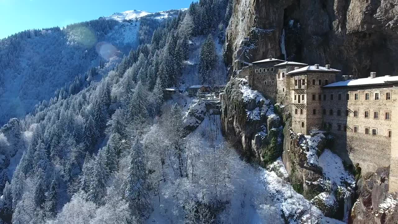 Stock Video Monastery In The Mountain Animated Wallpaper - Free Download