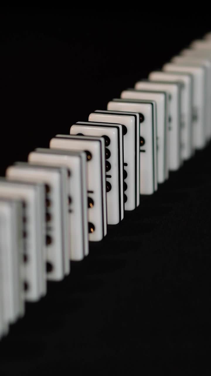 Stock Video Domino Effect On Dark Background Live Wallpaper For PC - Free Download