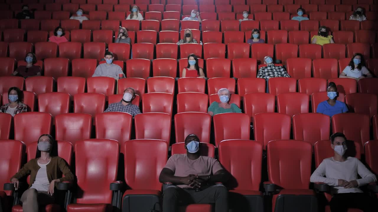 Free Video Stock Social Distancing Crowd In A Cinema Live Wallpaper - Free Download