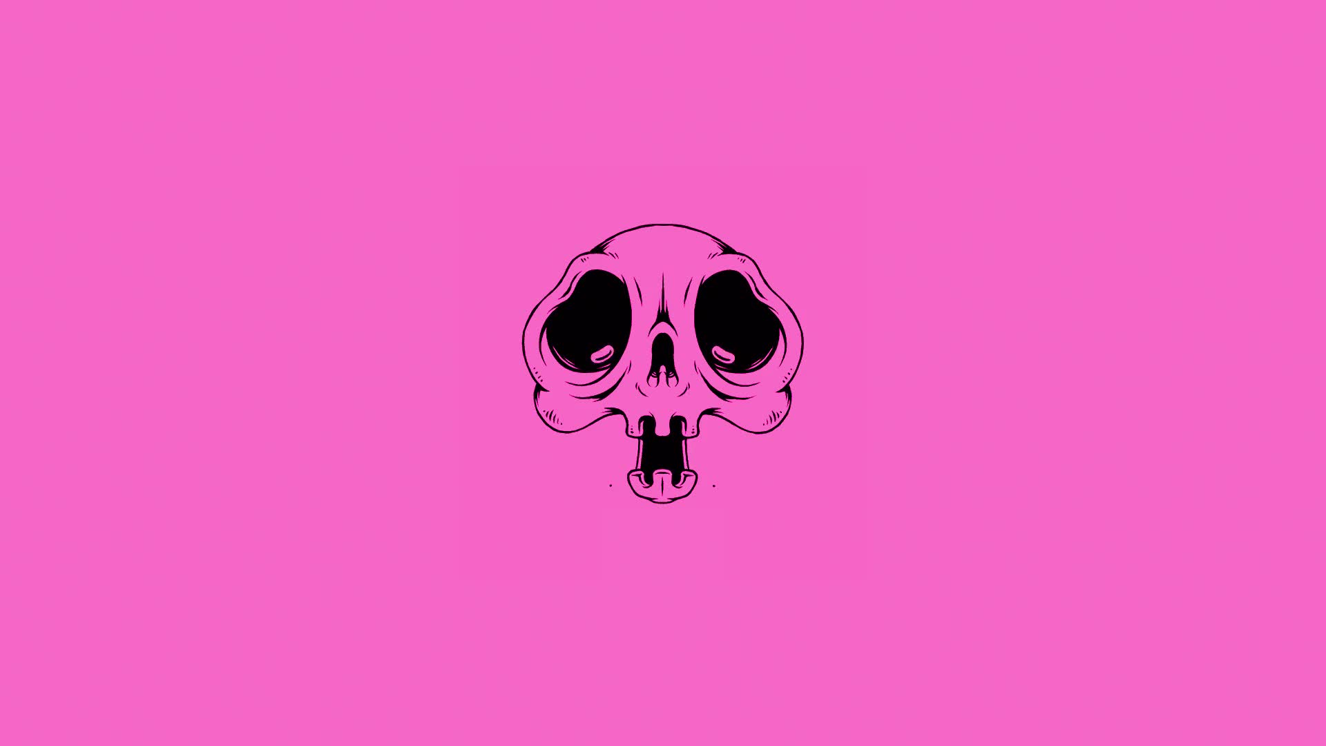 Minimal Pinky Skull Live Wallpaper - Free Download