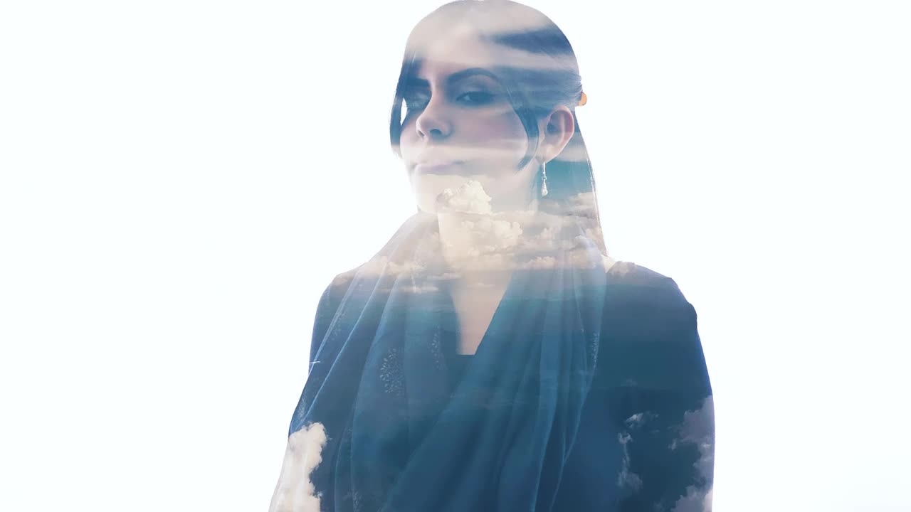 Stock Video Double Exposure Video Of A Woman And The Sky Live Wallpaper For PC - Free Download