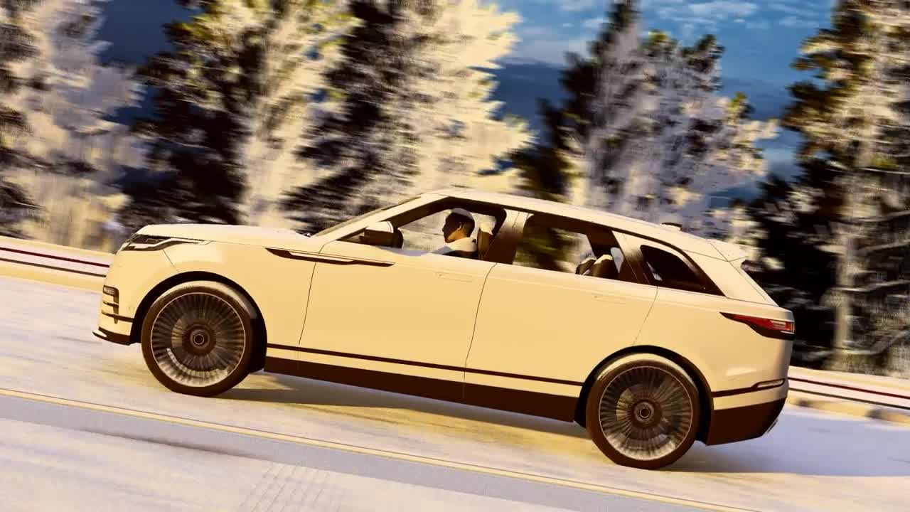 Free Stock Video White Suv In A Snow Covered Road Live Wallpaper - Free Download