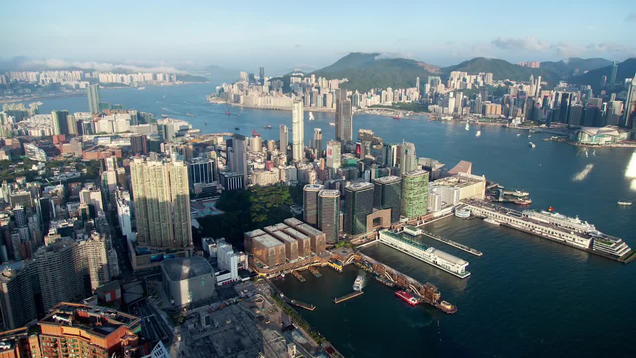 Stock Video Hong Kong City Scape On A Sunny Day Animated Wallpaper - Free Download