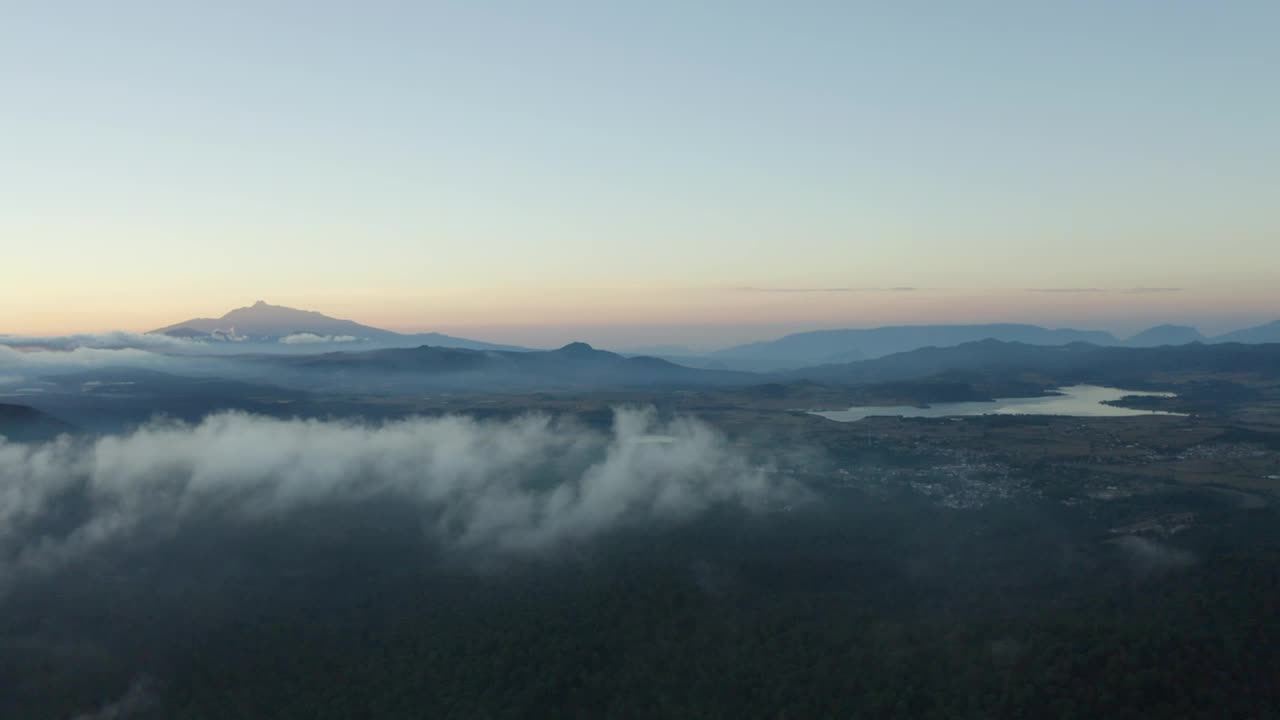 Stock Video Flying Over A Landscape With Mountains During Sunset Live Wallpaper For PC - Free Download