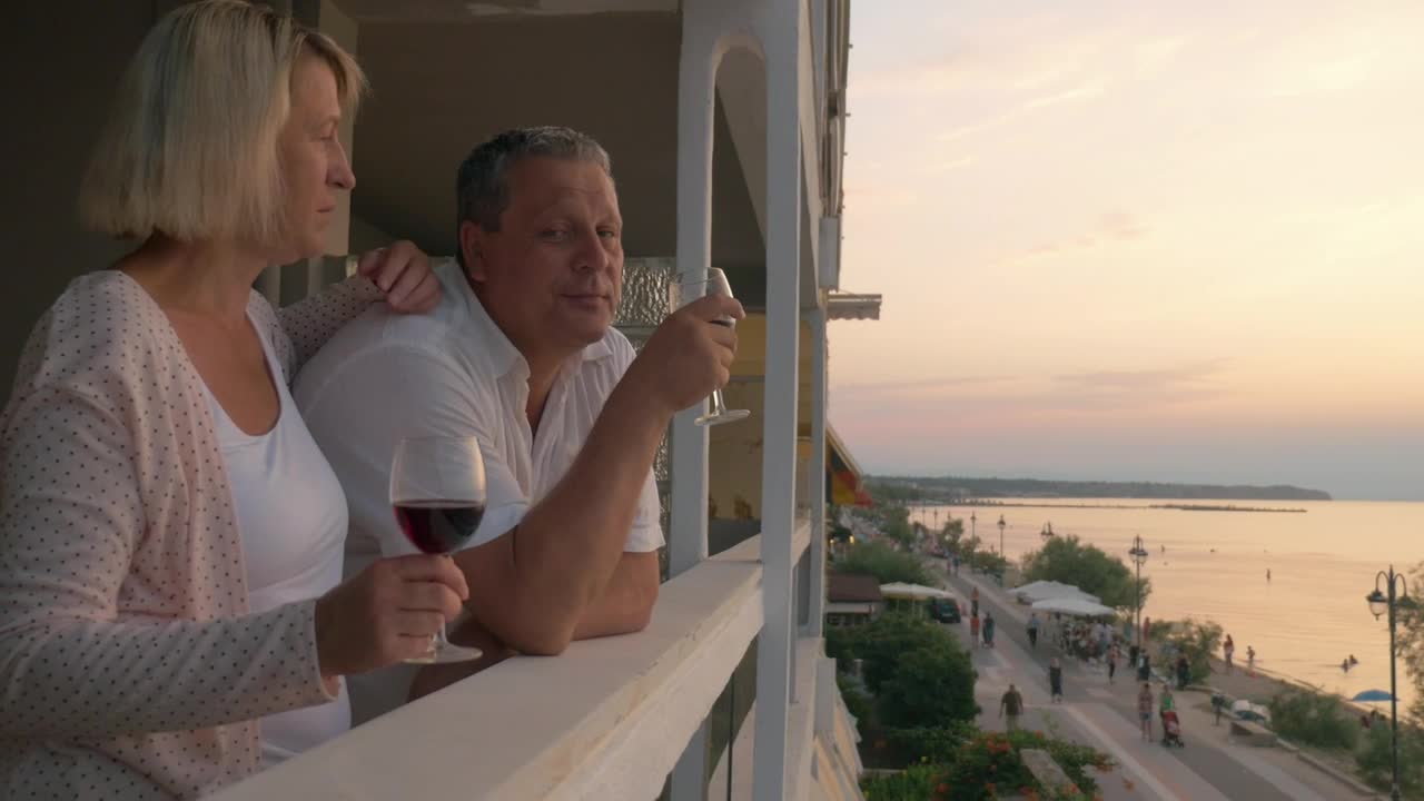 Stock Video Enjoying A Glass Of Wine On Vacation Live Wallpaper For PC - Free Download