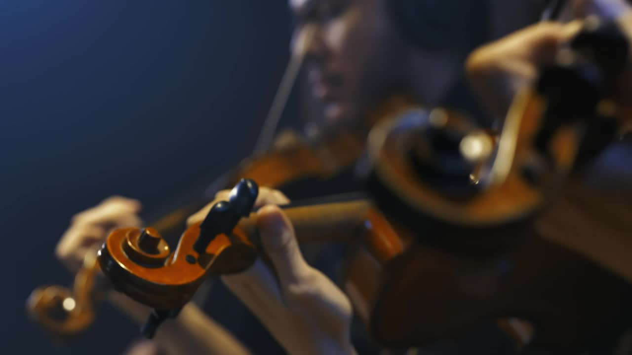 Free Video Stock three talented violinists playing together Live Wallpaper - Free Download