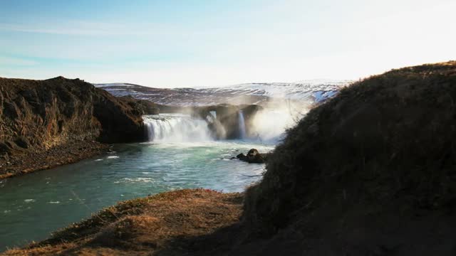 Stock Video Large Waterfalls In The Cold Smal Animated Wallpaper - Free Download