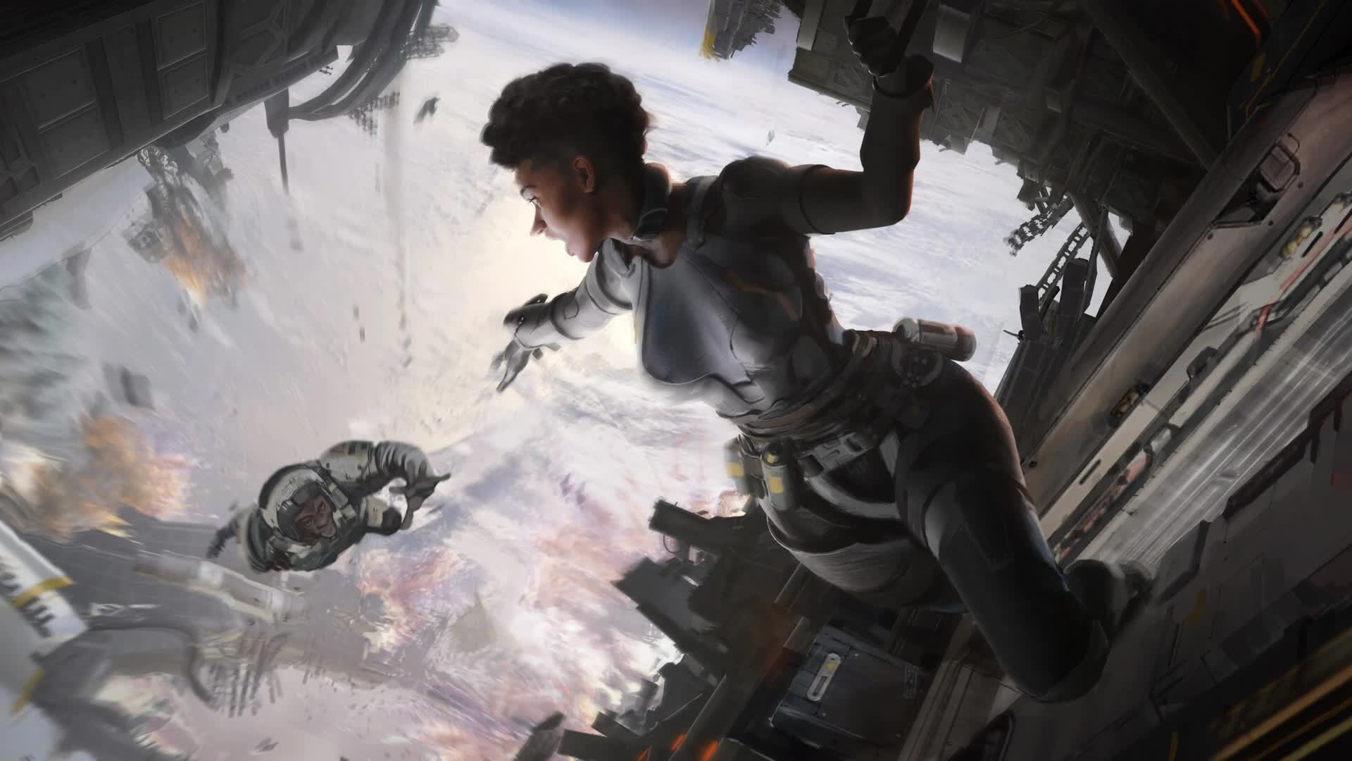 Apex  Legends  Explosion  On  Spacecraft  Live  Desktop  Wallpaper - Free Download