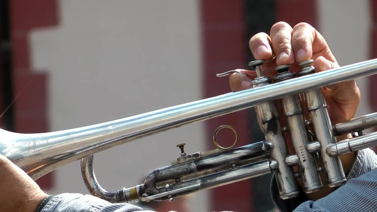 Stock Video Person Playing A Trumpet Close Up Live Wallpaper - Free Download