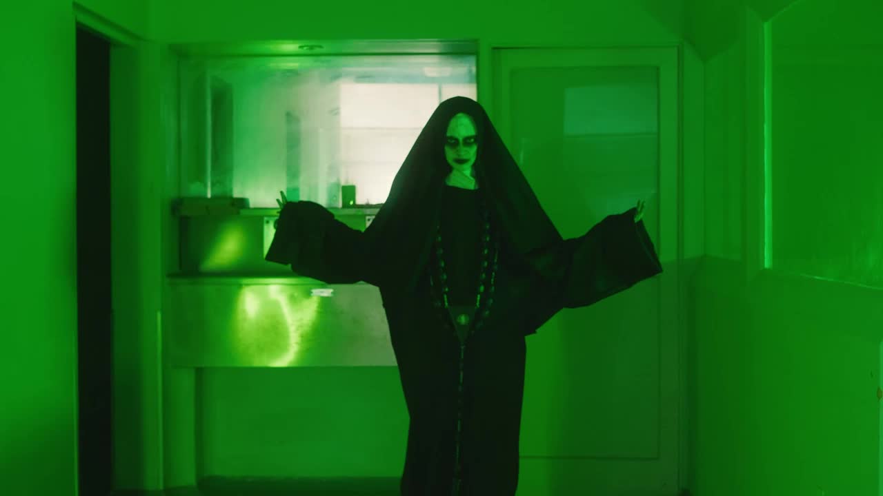 Stock Video Ghost Nun Walking Slow Down An Empty Hall Live Wallpaper For PC - Free Download