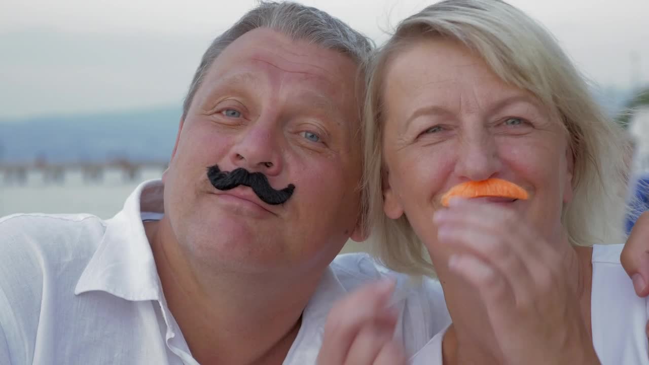 Free Stock Video Senior Couple With A Fake Mustache Live Wallpaper - Free Download