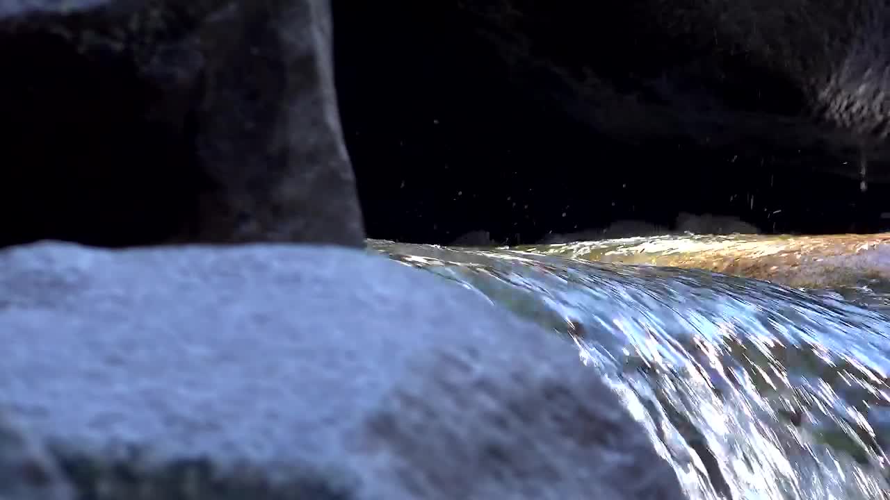 Stock Video Natural Spring Water Flowing On The Rocks Live Wallpaper - Free Download