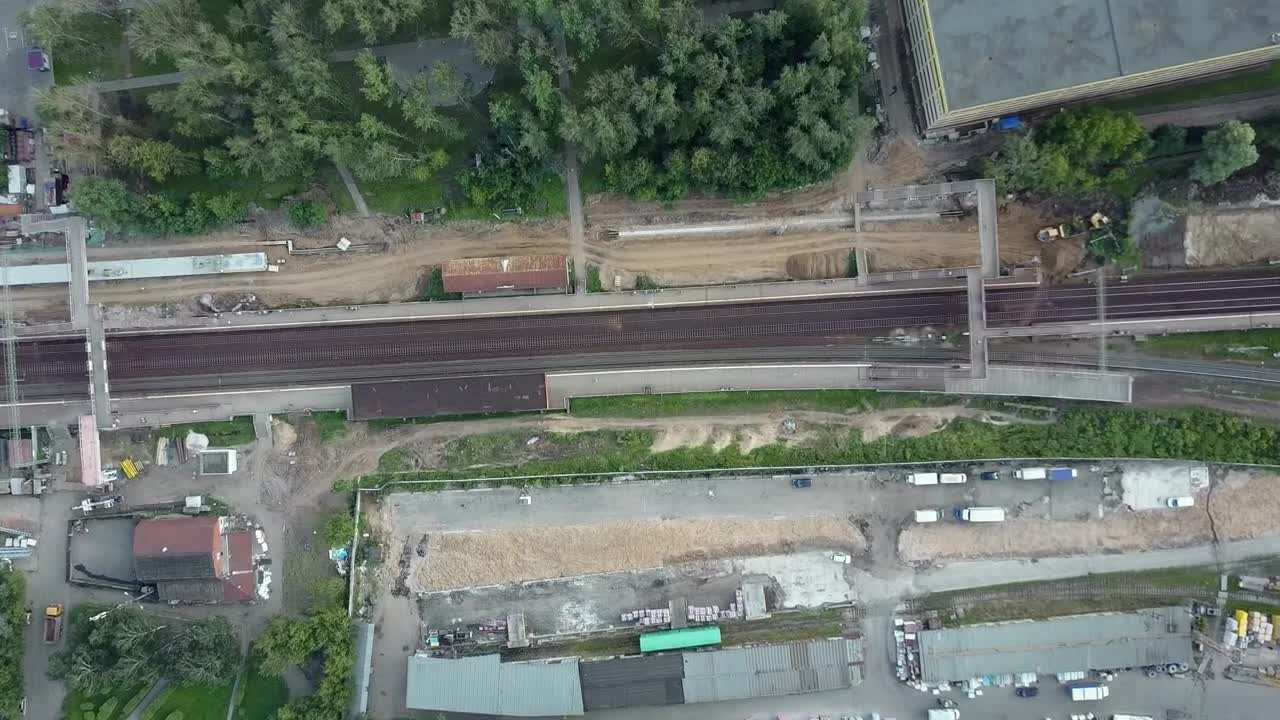 Stock Video Flying Above An Old Railway Live Wallpaper For PC - Free Download