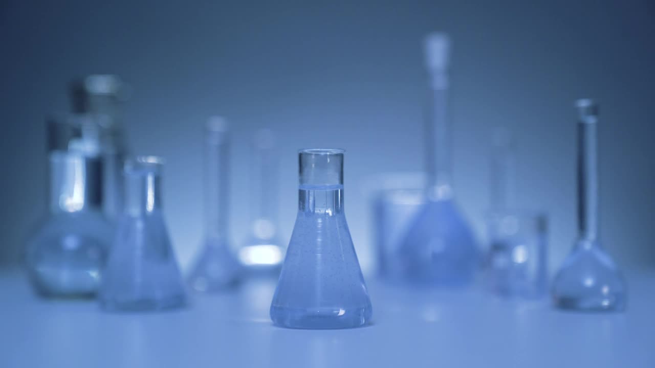 Stock Video Laboratory Flasks With Blue Liquid Animated Wallpaper - Free Download