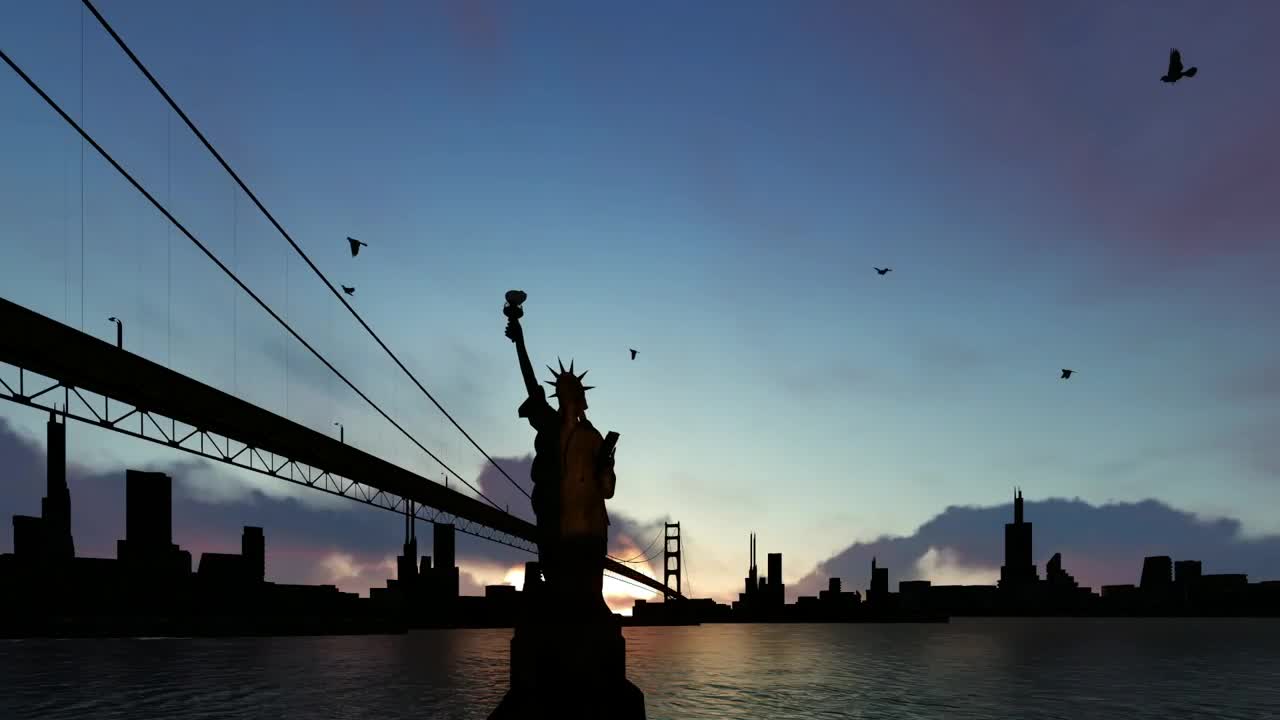 Free Video Stock Statue Of Liberty By The Brooklyn Bridge D Live Wallpaper - Free Download