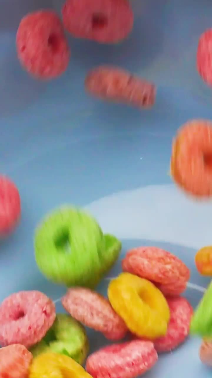 Stock Video Filling A Bowl With Sugary Ring Cereal Live Wallpaper For PC - Free Download