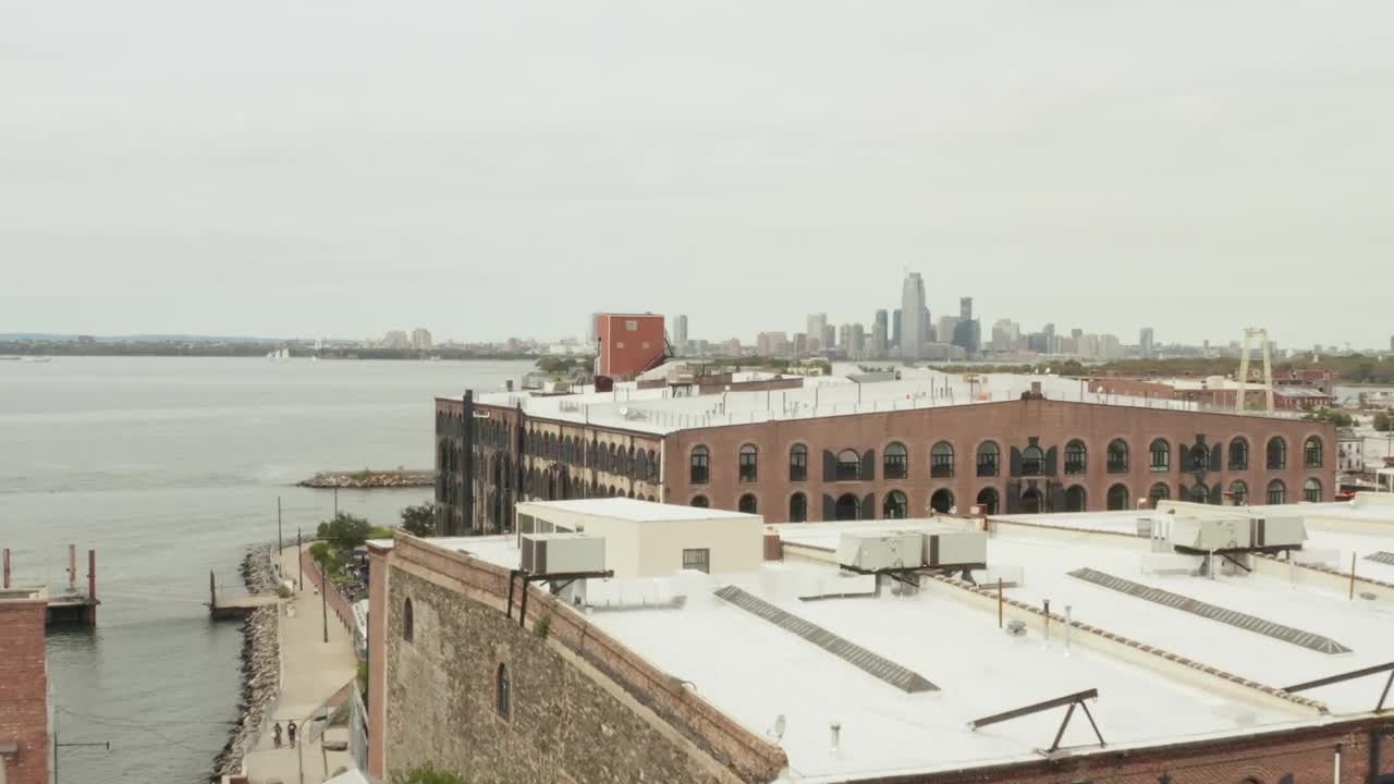 Stock Video Over The Buildings Of The New York Waterfront Live Wallpaper - Free Download