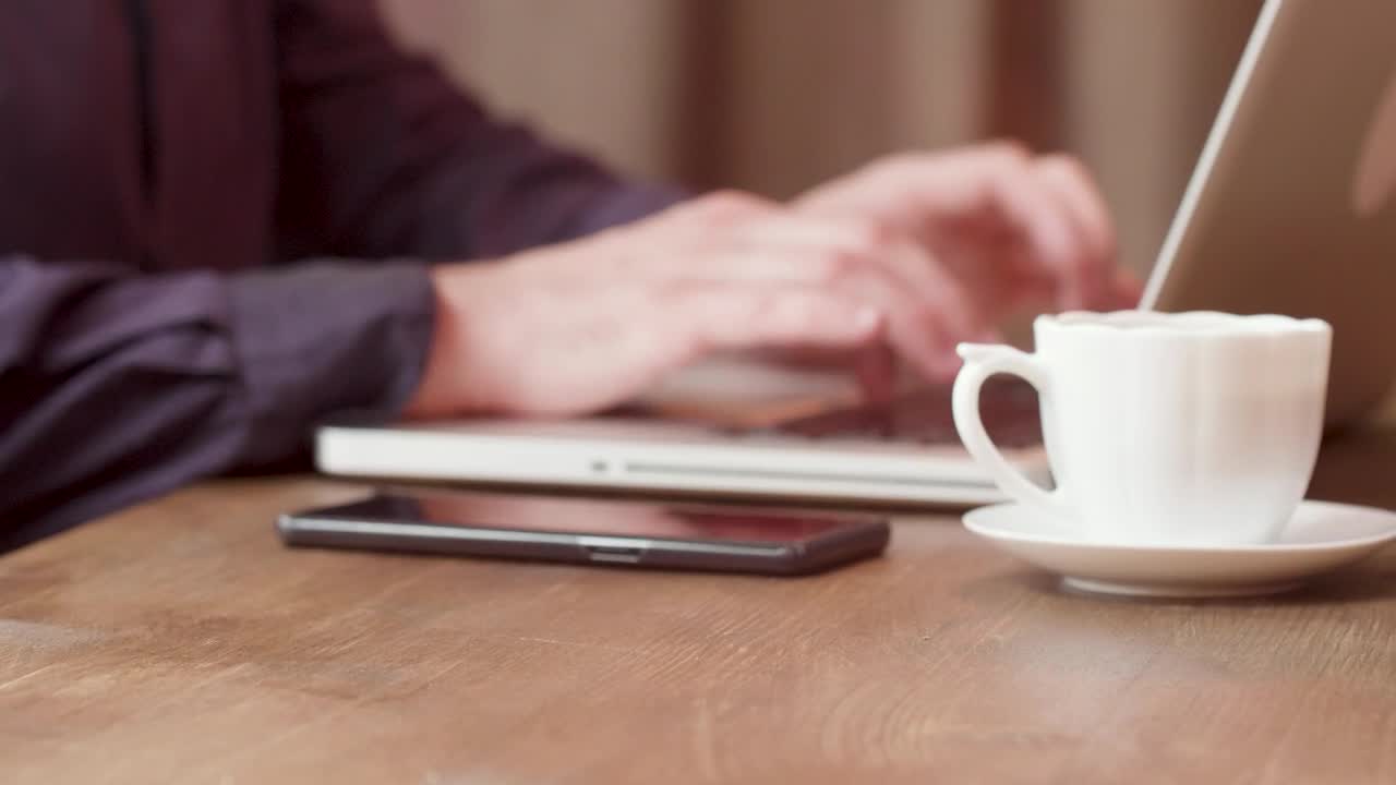 Stock Video Man Pays For Coffee With Mobile Phone Ap Animated Wallpaper - Free Download
