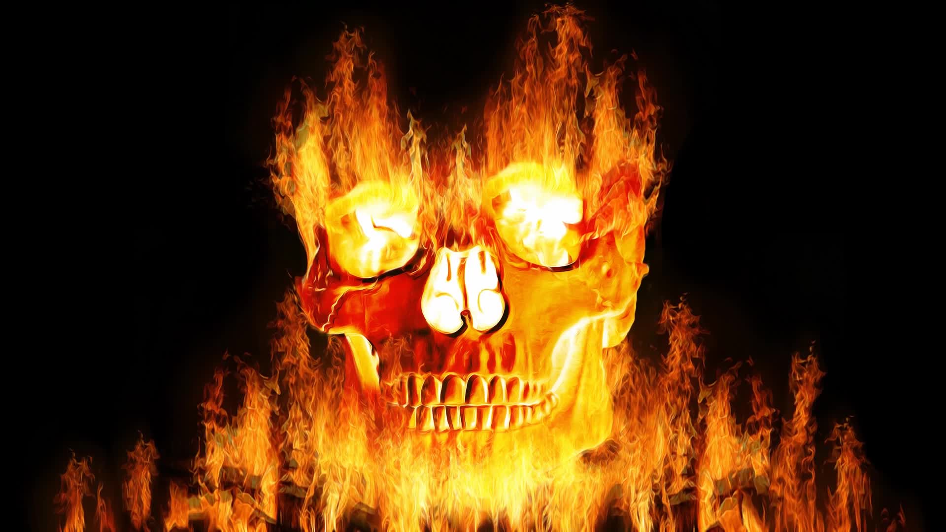Skull  Fire  Flame  Horror  Live  Wallpaper - Free Download