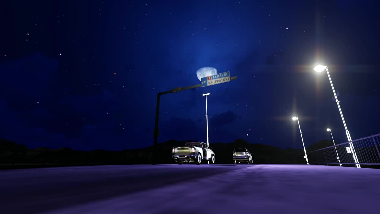 Stock Video Night Traffic D Render Ground View Live Wallpaper - Free Download