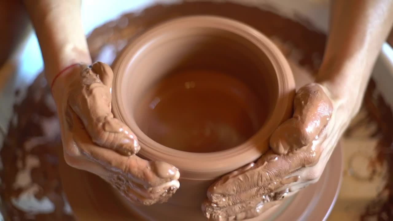 Stock Video Hands Working With Ceramic Clay Animated Wallpaper - Free Download