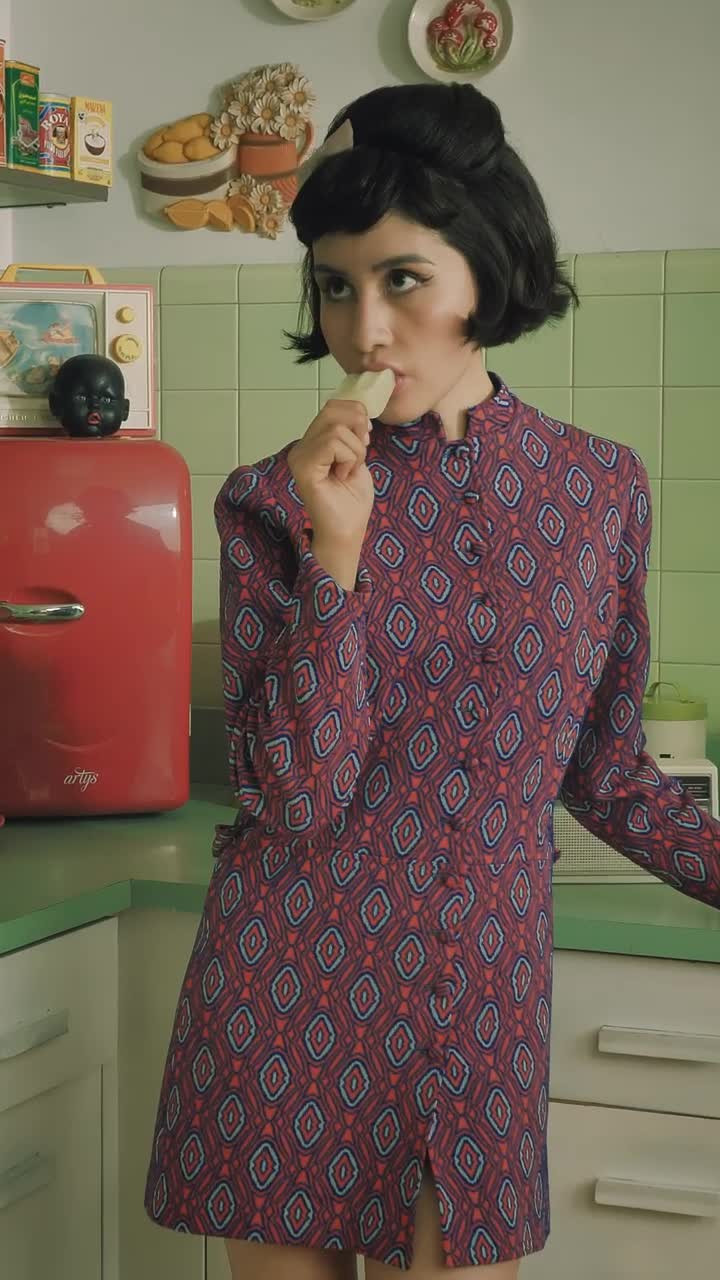 Free Stock Video Woman Eating A Popsicle In The Kitchen Live Wallpaper - Free Download