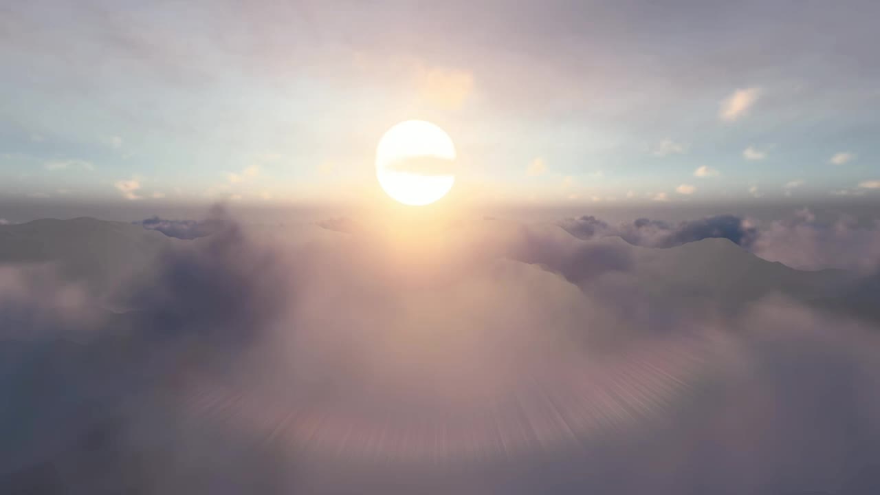 Stock Video Big Sun Over The A Clouds Layer Live Wallpaper For PC - Free Download