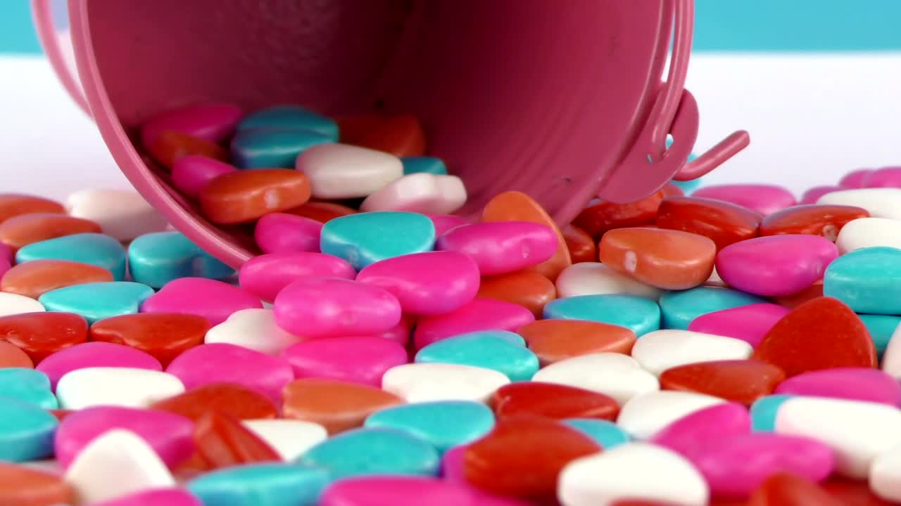 Stock Video Heart Shaped Sweets In Pastel Colors Animated Wallpaper - Free Download