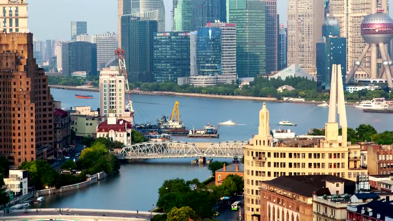 Free Stock Video Shanghai Cityscape With River Traffic Live Wallpaper - Free Download