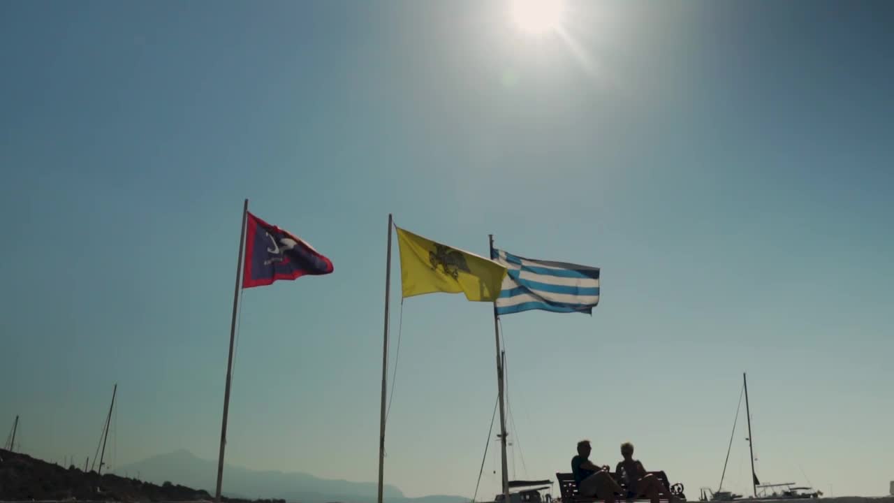 Stock Video Flags Flying In Front Of A Stone Wharf Live Wallpaper For PC - Free Download