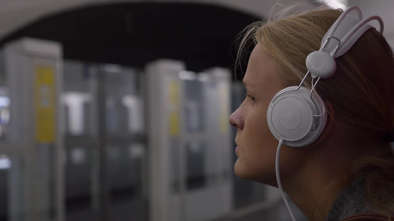 Stock Video Listening To Music While Waiting For A Train Animated Wallpaper - Free Download